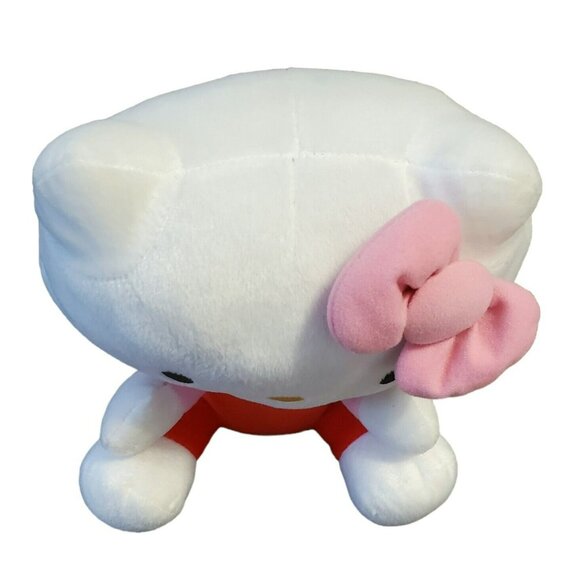Sanrio Hello Kitty Plush Cat Stuffed Animal White Kitten Pink Bow Toy Red Suit - Picture 8 of 12